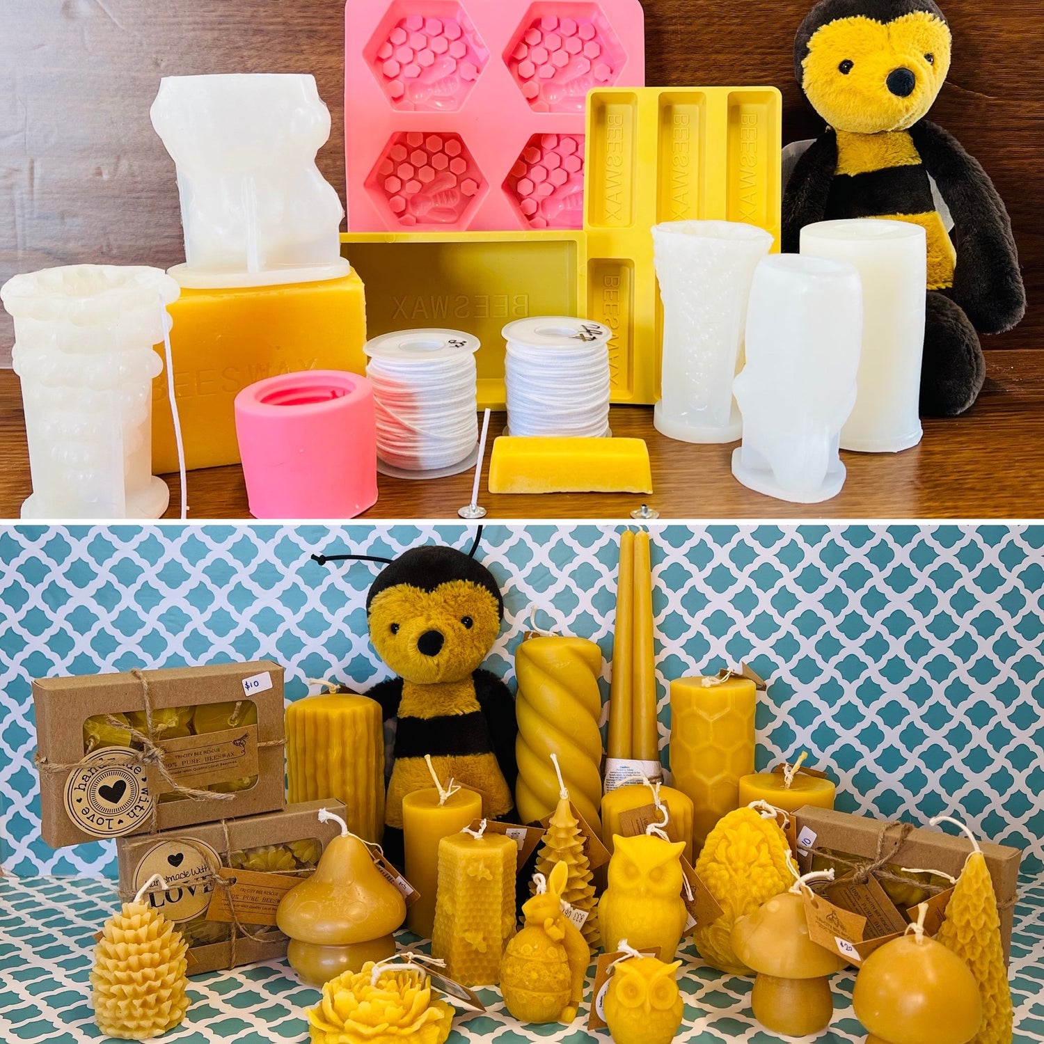 Beeswax, Candles, Candle Supplies & Molds