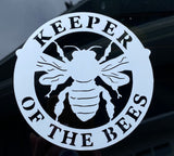 "KEEPER OF THE  BEES" Car/Window/Wall/ Door/Sign Decal